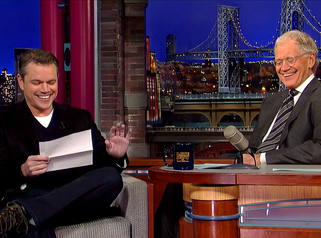 Matt Damon, Letterman Matt Damon, Letterman